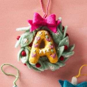 HTF Deck The Halls "A" Monogram Ornament